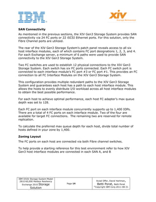 Ibm Xiv Module IBM XIV Gen3 Storage with 3TB Drives:120,000 Mailbox Resiliency for MS ...