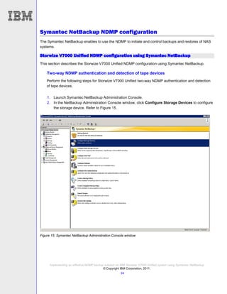 Implementing an effective NDMP backup solution on IBM Storwize V7000 ...