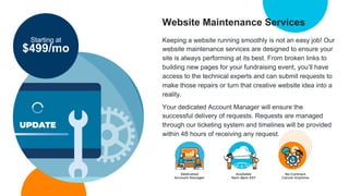 Website Maintenance Services
Starting at
$499/mo
Keeping a website running smoothly is not an easy job! Our
website mainte...