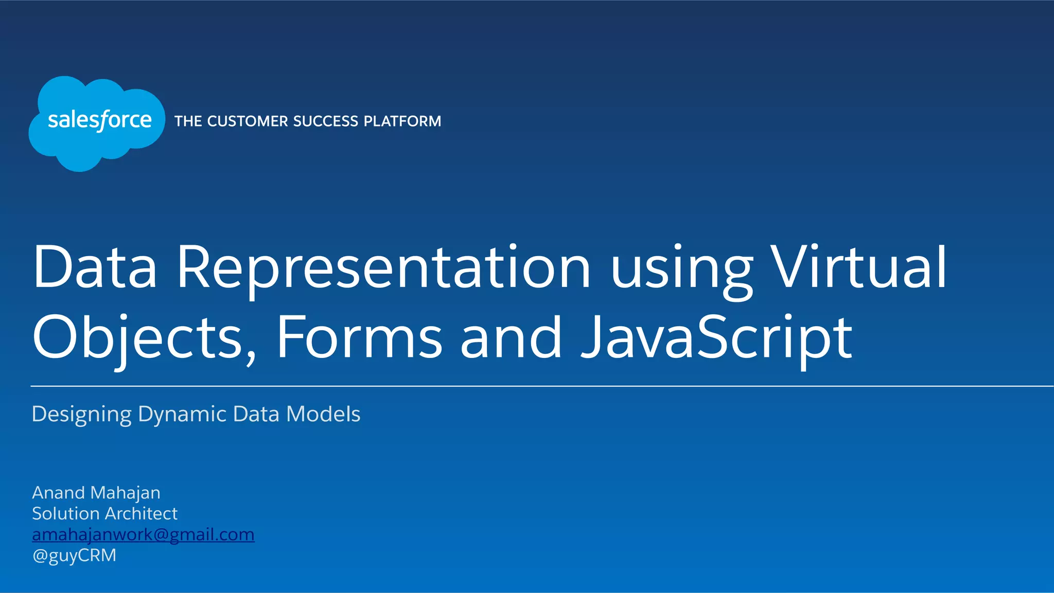 Business Interfaces using Virtual Objects, Visual-Force Forms and ...