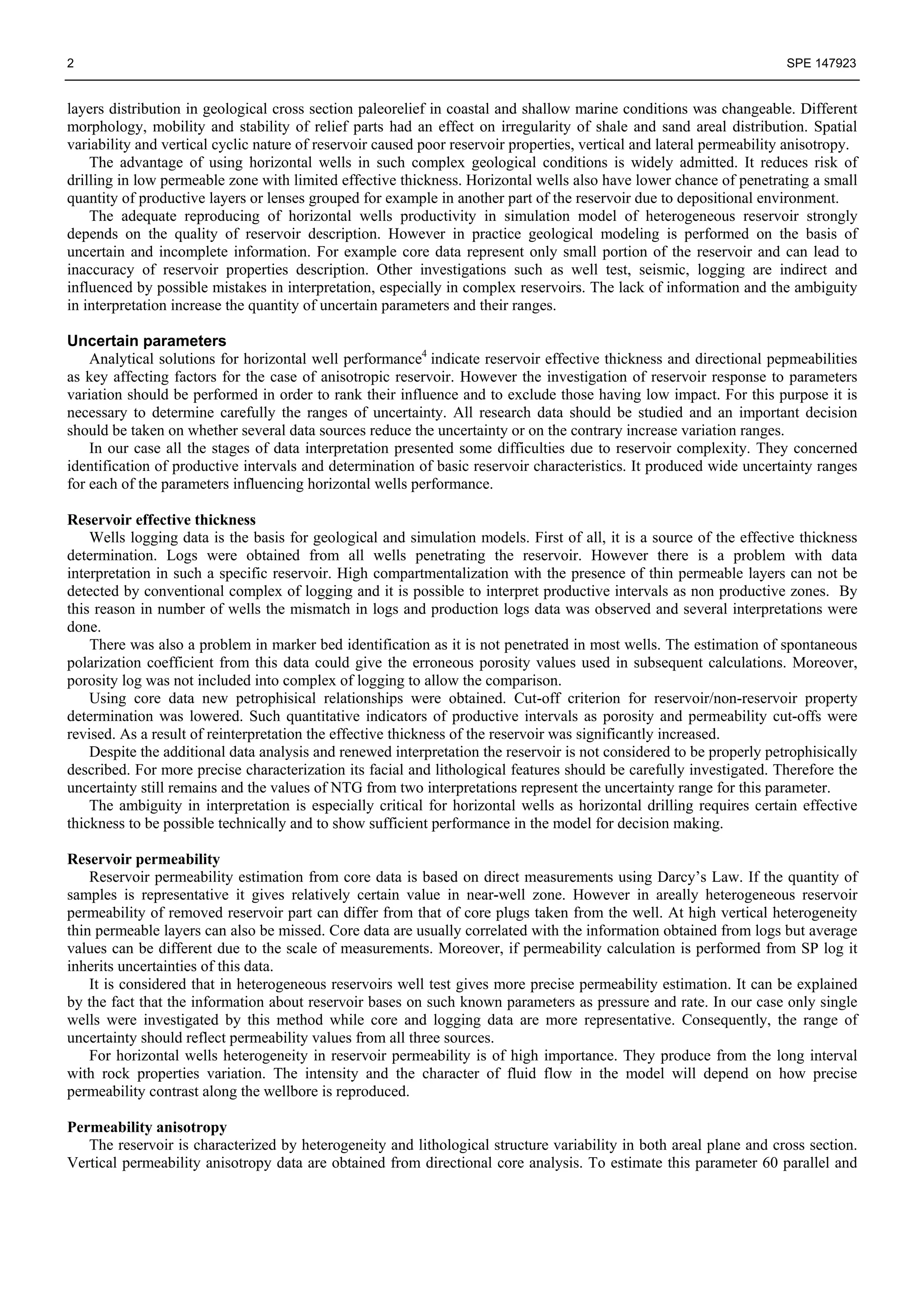 Horizontal Well Modeling in Case of Highly Heterogeneous Anisotropic ...