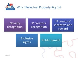 Why Intellectual Property Rights?3/4/2010