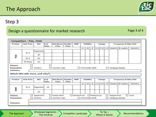 The Approach Step 3 Page 3 of 4 Design a questionnaire for market research 