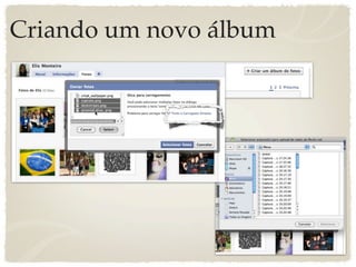 Criando um novo álbum
 