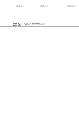 (Ký, họ tên) (Ký, họ tên) (Ký, họ tên)
SVTH: Nguyễn Thị Quỳnh GVHD:Th.S Nguyễn
Thành Hưng
 