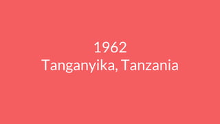 1962
Tanganyika, Tanzania
 