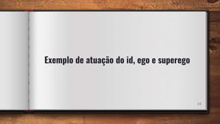 Exemplo de atuação do id, ego e superego
24
 