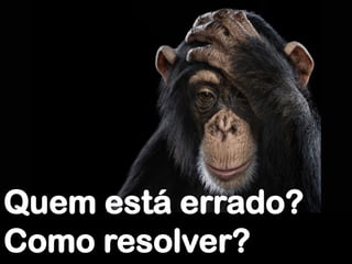Quem está errado?
Como resolver?
 
