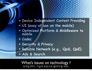 Mobile IPTV on the Web