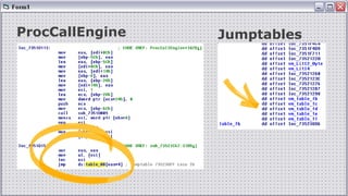 ProcCallEngine Jumptables
 