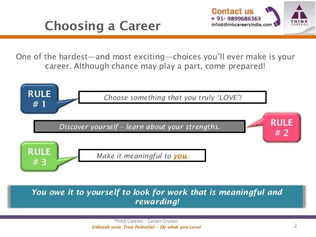 think careers career cruiser unleash your true potential do what most exciting careers