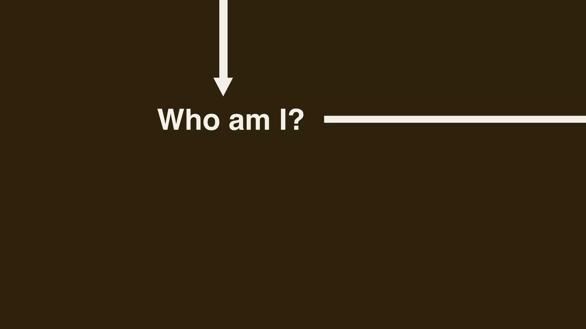 Who am I?
 