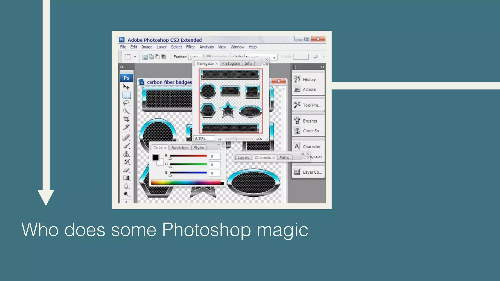 Who does some Photoshop magic
 