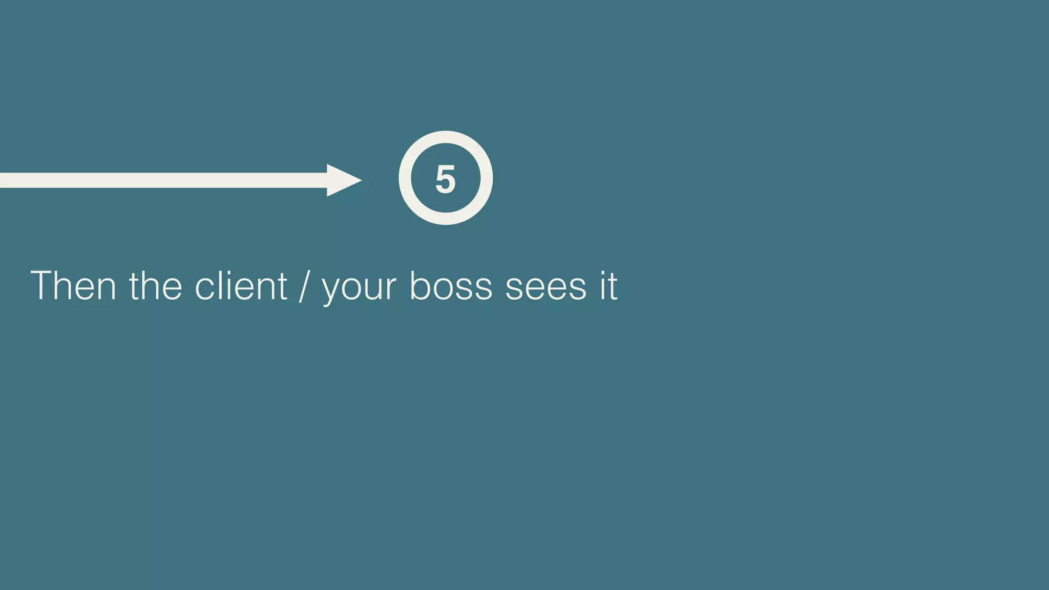 5

Then the client / your boss sees it
 