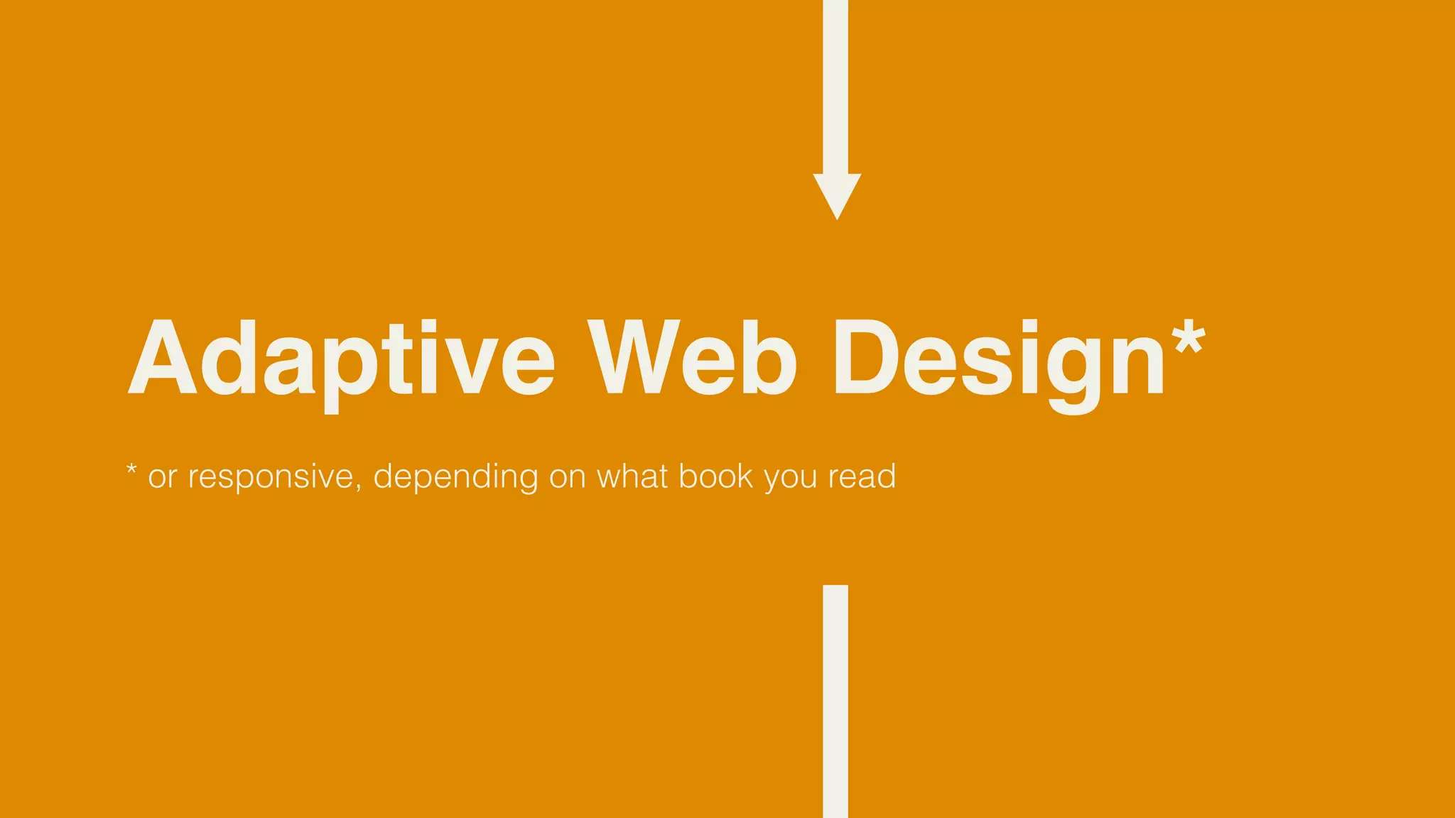 Adaptive Web Design*
* or responsive, depending on what book you read
 