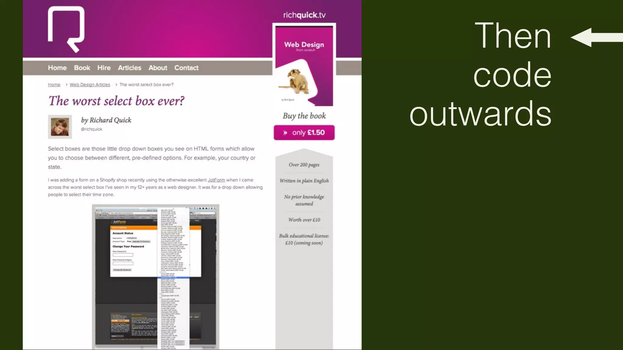 Then
    code
outwards
 