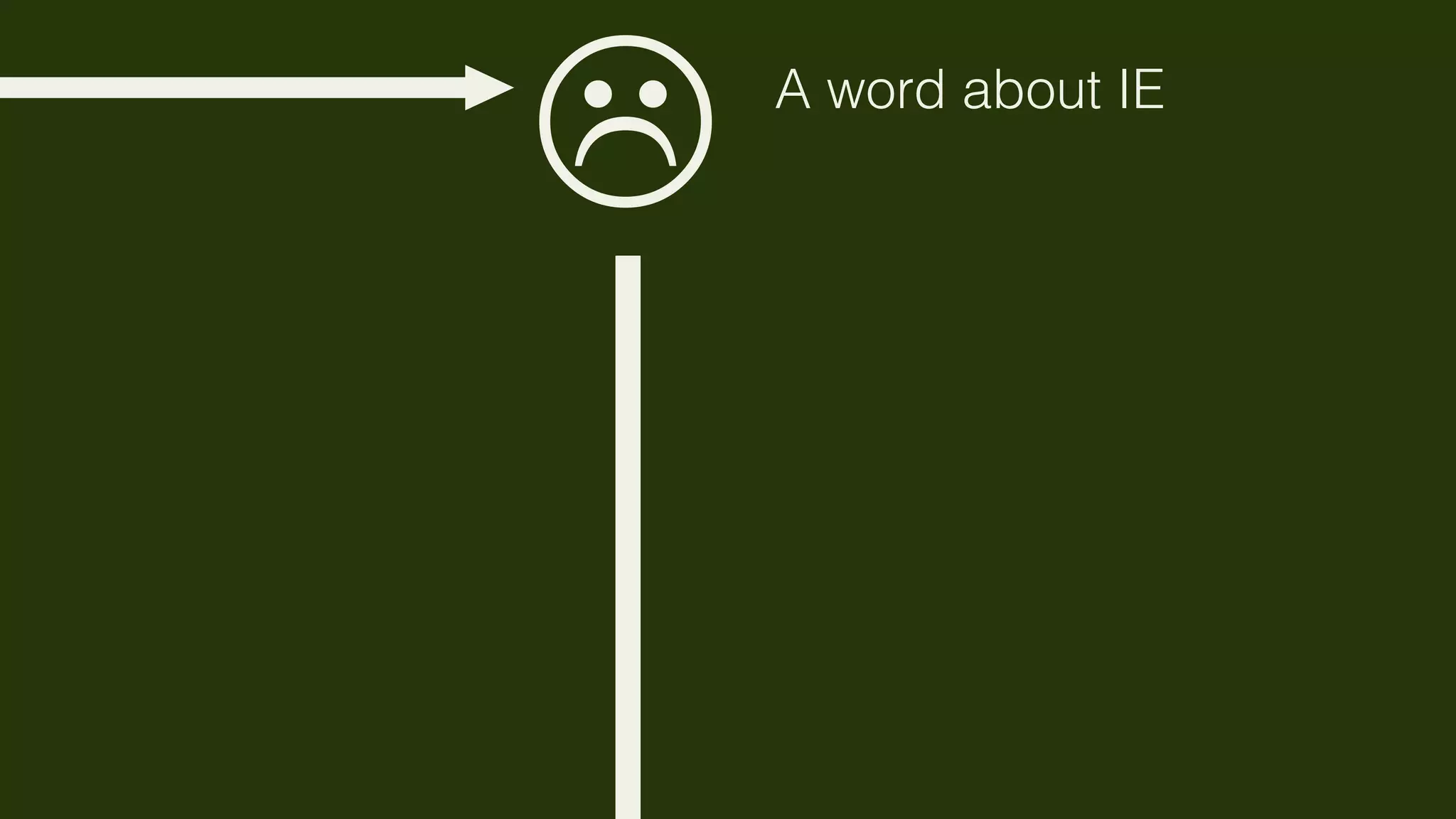    A word about IE
 