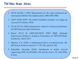 Trang 20
Tài liệu t
ham khảo
1. ITU-R M.1034-1 (1997) Requirements for the radio interface(s) for
International Mobile Tel...