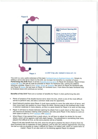 Table Tennis Drills