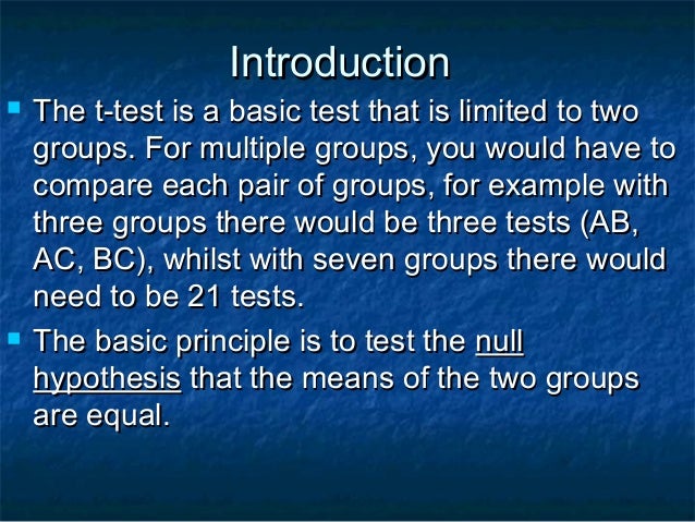 T Test T Test