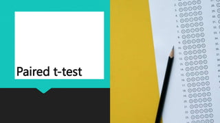 Paired t-test
 