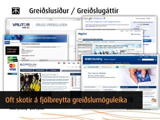 Greiðslusíður / Greiðslugáttir




Oft skotir á fjölbreytta greiðslumöguleika
 