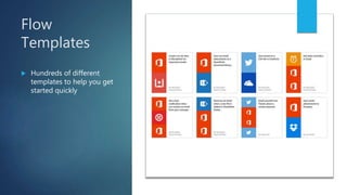 Flow
Templates
 Hundreds of different
templates to help you get
started quickly
 