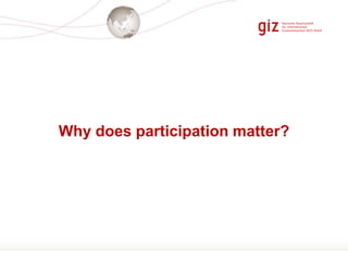 Seite 3
Why does participation matter?
 