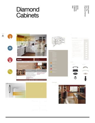 Diamond




                                                                                                                                                                                                                                              Web
                                                                                                                                                                                                                                              Collateral
                                                                                                                                                                                                                                              Branding
                                                                                                                                                                                                                                                                               work




                                                                                                                                                                                                                                                                                                                                                Organized Kitchen
                                                                                                                                                                                                                                                                                                                                                Own The
                                                                                                                                                                                                                                                                                                                                                                       CHALLENGE
                                 Cabinets


                                                                                                                                                                                                                                             Measure & Sketch                          TURN TO SECTION 3: PROJECT PLANNING FOR MORE DETAILS

                                                         A PLACE FOR
                                                              EVERYTHING…                                                                                                                                                                    MEASURE YOUR KITCHEN BASED ON THE GUIDLELINES BELOW AND                                          RECORD YOUR
                                                                                                                                                                                                                                             USE THIS GRID TO MAKE A ROUGH SKETCH OF YOUR KITCHEN.                                            MEASUREMENTS HERE.


                                                                                                                                                                                                                                             1) Measure the height and width of all walls and record each                                     NORTH FLAT WALL
                                                                                                                                                                                                                                                measurement in the space to the right.                                                          Height:   ■■■■ inches
                                                                                                                                                                                                                                                                                                                                                Width:    ■■■■ inches
                                                                                                                                                                                                                                             2) Now take detailed width measurements:
                                                                                                                                                                                                                                                s Start at one corner and measure to the edge of the nearest opening                          SOUTH FLAT WALL
                                                                                                                                                                                                                                                  (not including any trim).                                                                     Height:   ■■■■ inches
                                                                                                                                                                                                                                                s Measure across the inside of the opening.                                                     Width:    ■■■■ inches




                                                                                                                                                                                                                              trim off
                                                                                                                                                                                                                                                s Measure from the second side of the openeing to the next opening
                                                                                                                                                                                                                                                  or wall corner.                                                                             NORTH WALL WITH SOFFIT
                                                                                                                                                                                                                                                s Repeat across the entire wall. Add up the measurements and make                               Height:   ■■■■ inches
                                                                                                                                                                                                                                                  sure they agree with the overall wall width.                                                  Width:    ■■■■ inches
                                                                                                                                                                                                                                             3) Next take detailed height measurements:                                                       SOUTH WALL WITH SOFFIT
                                                                                                                                                                                                                                                s Measure from ﬂoor to the bottom of each window or the top of each                             Height:   ■■■■ inches
                                                                                                                                                                                                                                                  door.                                                                                         Width:    ■■■■ inches
                                                                                                                                                                                                                                                s Measure from the bottom to the top of each window.
                                                                                                                                                                                                                                                s Measure from the top of the window or door to the ceiling.                                  EAST FLAT WALL
                                                                                                                                                                                                                                                                                                                                                          ■■■■ inches




                                                                                                                                                                                                                                                                                                                          CABINET SOLUTIONS
                                                                                                                                                                                                                                                s Repeat until all the opening heights are recorded.                                            Height:
                                                                                                                                                               The Elements of Organization                                                                                                               1
                                                                                                                                                                                                                                                s Make sure each set of measurements agrees with the overall
                                                                                                                                                                                                                                                                      2 Base Cabinets
                                                                                                                                                                                                                                                                                                                                                Width:    ■■■■ inches
                                                                                                                                                                                                                                                  wall height.
                                                                                                                                                                               Organization. A great word                                                            16 Corner Cabinets                                                       WEST FLAT WALL
                                                                                                                                                                               that inspires so much.
                                                                                                                                                                               And it’s all possible with
                                                                                                                                                                                                                                             4) Use your measurements Wall Cabinets sketch of your room on the
                                                                                                                                                                                                                                                                   20 to make a rough                                                           Height:   ■■■■ inches
                                                                                                                                                                               Logix,™ the innovative line
                                                                                                                                                                                                                                                grid to the right.
                                                                                                                                                                                                                                                                   24 Tall Cabinets
                                                                                                                                                                                                                                                                                                                                                Width:    ■■■■ inches
                                                                                                                                                                               of cabinets from Diamond
                                                                                                                                                                                                                                                                    26 Drawers
                                                                                                                                                                                                                                             5) Indicate the locations of heat ducts, plumbing, gas lines, electrical                         EAST WALL WITH SOFFIT
                                                                                                                                                                               that truly reinvents kitchen
                                                                                                                                                                               organization. Unique,
                                                                                                                                                                                                                                                outlets and switches on your sketch. Also note the clearance required                           Height:   ■■■■ inches
                                                                                                                                                                               well-planned designs allow
                                                                                                                                                                                                                                                for door swings.                                                                                Width:    ■■■■ inches
                                                                                                                                                                               you to have a place for
                                                                                                                                                                                                                                             6) Begin sketching your ideas for placement of cabinetry and major                               WEST WALL WITH SOFFIT
                                                                                                                                                                               everything and everything
                                                                                                                                                                               in its place. At last.
                                                                                                                                                                                                                                                appliances.                                                                                     Height:   ■■■■ inches
                                                                                                                                                                                                                                                                                                                                                Width:    ■■■■ inches
tefold open (round 5)                                                                                                                                                          The icons below stand for
                                                                                                                                                                               these important qualities and
                                                                                                                                                                               you’ll see them throughout
                                                                                                                                                                                                                              72
                                                                                                                                                                                                                                                                                                                                                                                              1 inch = 1
                                                                                                                                                                               these pages to emphasize
                                                                                                                                                                               the organizational strengths
                                                                                                                                                                               of each cabinet.

                                                                                                                                                                                                                                         Hardware
                                                                                                                                                                               ACCES S I B I LI T Y
                                                                                                                                                                               Designed to put things you need
                                                                                                                                                                               within easy reach.
                                                                                                                                                                                                                                               1: Prescott Black, H03                                             1: Ultra Brushed Nickel, H32                                     1: Nickel Antique High
                                                                                                                                                                                                                                               2: Prescott Black, H05                                             2: Ultra Brush Nickel, H30                                       2: Copper Antique Hig
                                                                                                                                                                                                                                               3: Shell Black, H07                                                3: Ultra Bruch Nickel, H 29                                      3: Biscayne Antique, H
                                                                                                                                                                                                                                               4: Red Rust Antique, H19                                           4: Prescott Black, H04                                           4: Biscayne Antique, H
                                                                                                                                                                                                                                                                                                                                                                                   5: Windsor Antique, H
                                                                                                                                                                               VI S I B I LI T Y
                                                                                                                                                                               Designed to put items front
                                                                                                                                                                               and center, easy to see.




                                                                                                                                                                               CAPACI T Y
                                                                                                                                                                               Unique system makes better use of
                                                                                                                                                                               space so you can put more inside.




                                                                                                                                                                               FLEXI B I LI T Y
                                                                                                                                                                               Allows you to move shelves and
                                                                                                                                                                               racks to suit your needs.




                                                                                                                                                               30   MA P LE




                                                                                                                                                                              Carlisle Maple


                                                                                                                                                                                               Shown in Cider
                                                                                                                                                     GALLERY




                                                                                                                30   maple
                                                                                                                37   character maple
                                                                                                                                              2
                                                                                                                38   cherry
                                                                                                                42   hickory
                                                                                                                44   oak
                                                                                                                46   thermofoil




                        ORGANIZED AND BEAUTIFUL.
                           WHY WOULD YOU WANT ANYTHING LESS?




                                                                            1   C A B I N E T SO L U T I O NS                          G A L LE RY   2
                                                                                                                                                                                                                   trim off




                                                                            3   PR O J E CT PL A NN I NG             S T Y LE S & F I N I S H E S    4
 