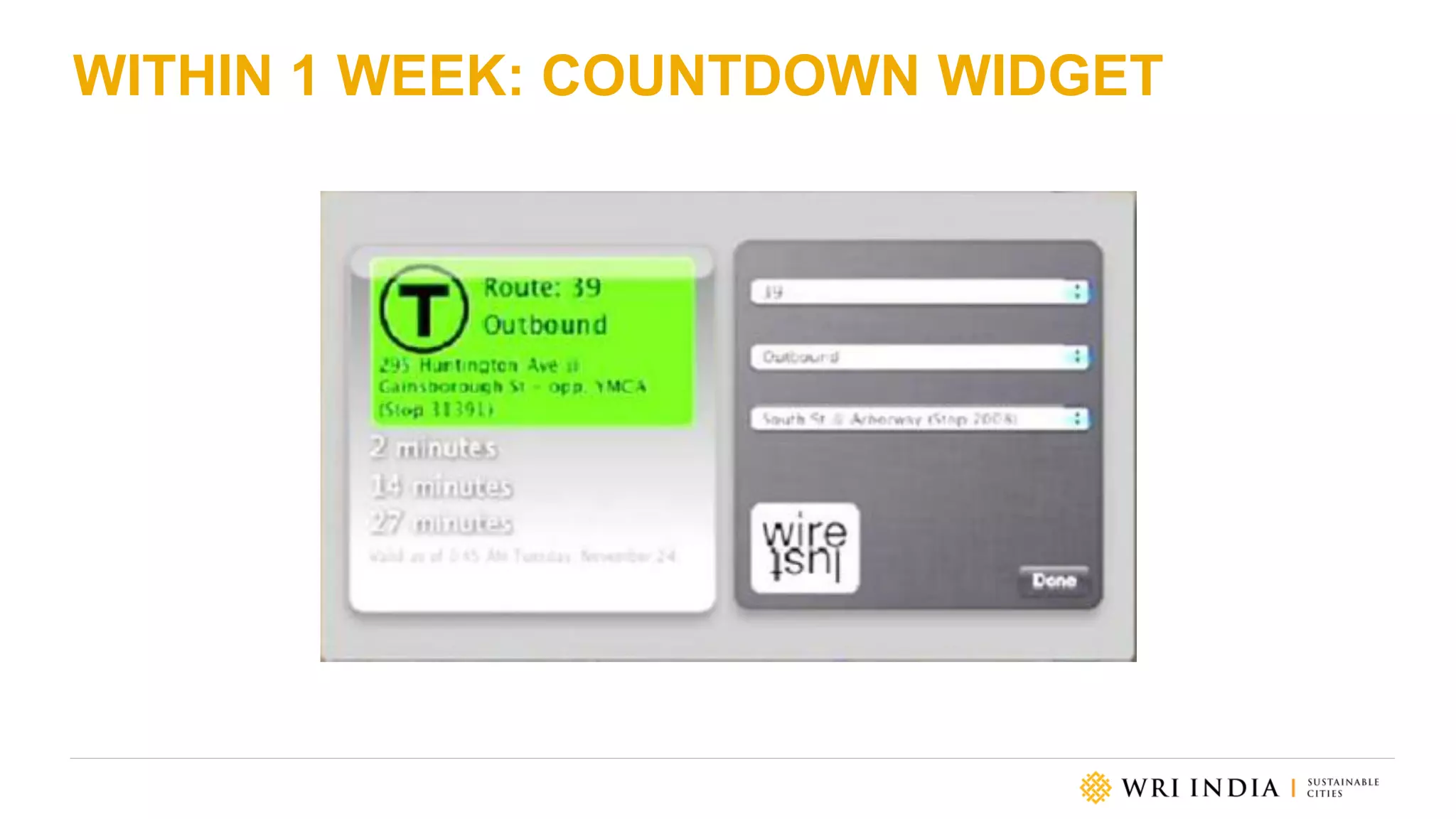 WITHIN 1 WEEK: COUNTDOWN WIDGET