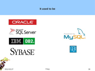 It used to be




2012-02-27       TTKK        30
 