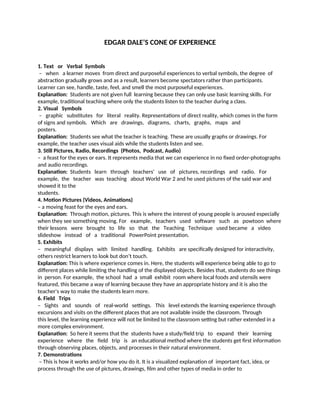 Dales Cone of Experience documents TTL sub | DOCX