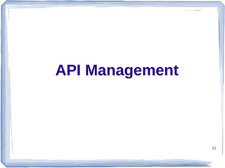 API Management

62

 