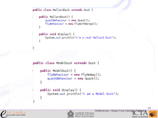 Reference: Head First Design Patterns

28

 
