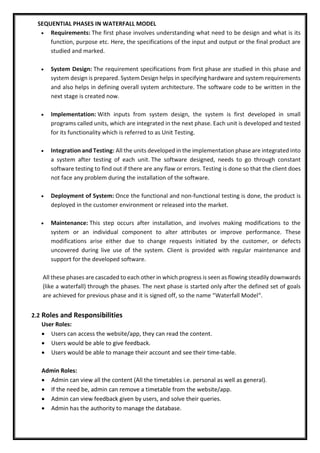 Time Table Management System Software Report | PDF