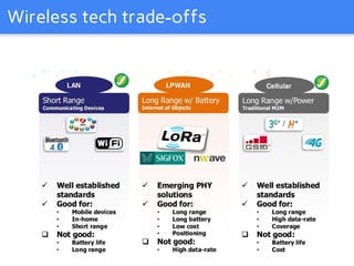 Wireless tech trade-offs
 