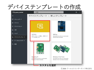 Ⓒ 2019 アールエスコンポーネンツ株式会社
デバイステンプレートの作成
カスタムを選択
 