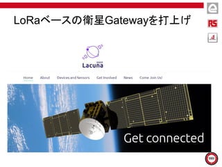 LoRaベースの衛星Gatewayを打上げ
 