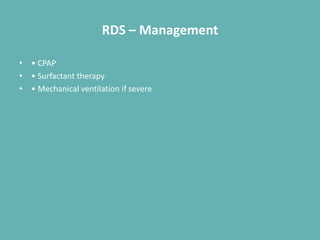 Comprehensive Overview of Neonatal Respiratory Disorders: TTN and RDS | PDF