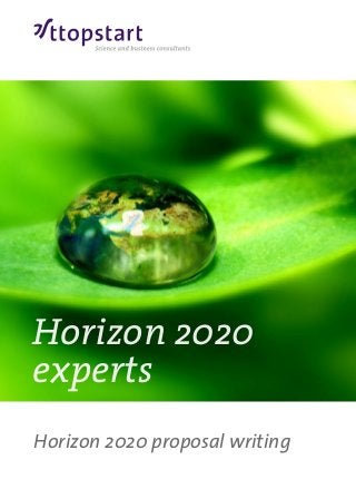 Horizon 2020 proposal writing
Horizon 2020
experts
 