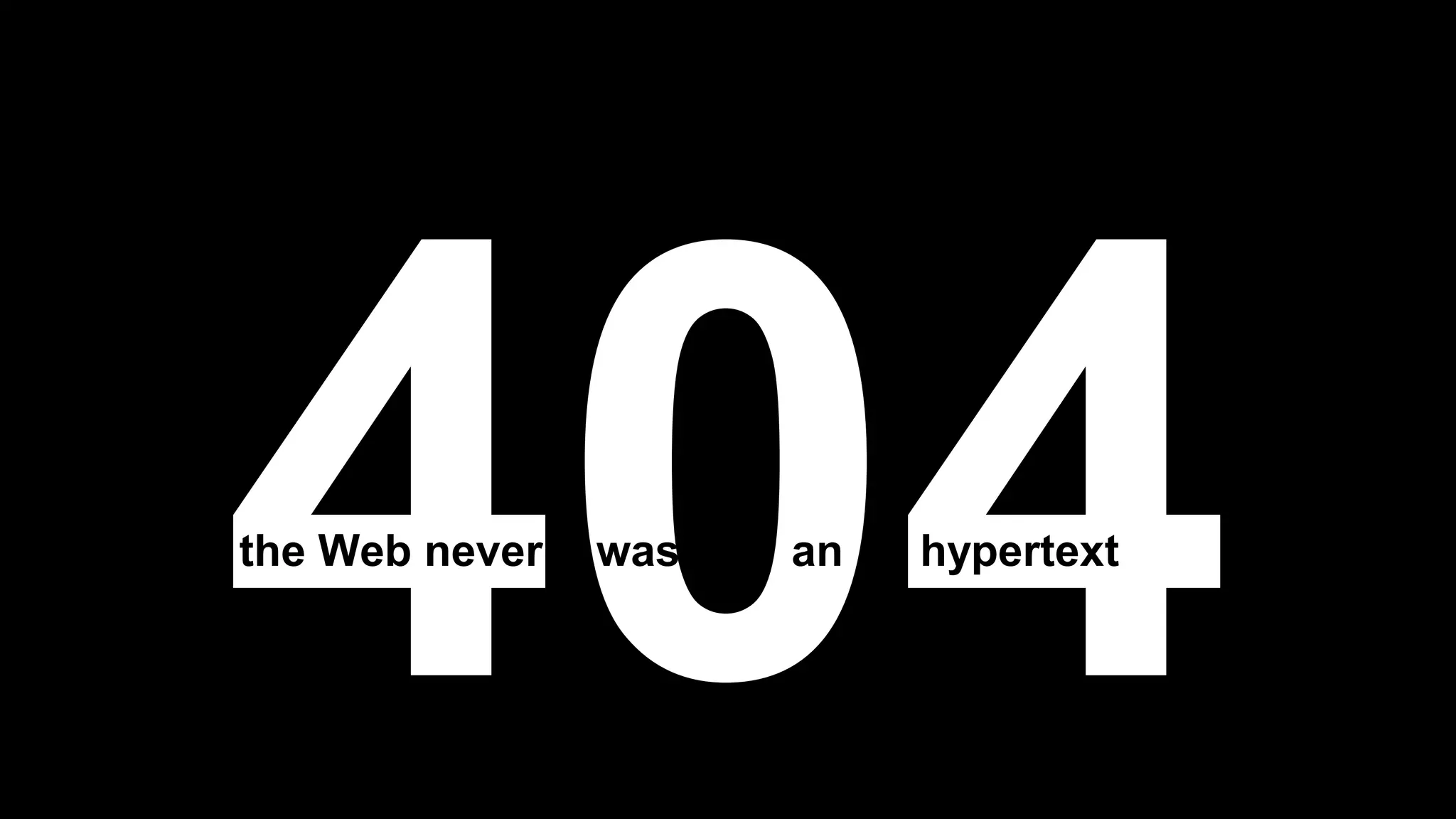 the Web never was an hypertext
 