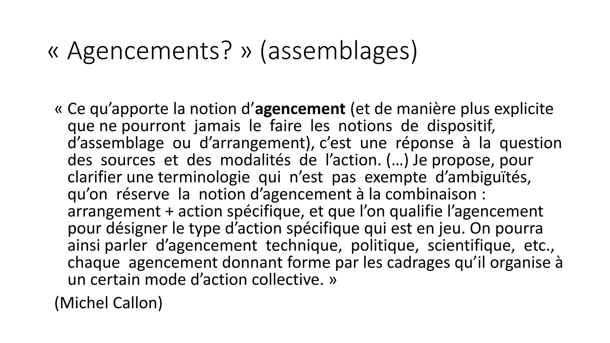 The importance of assemblages
 