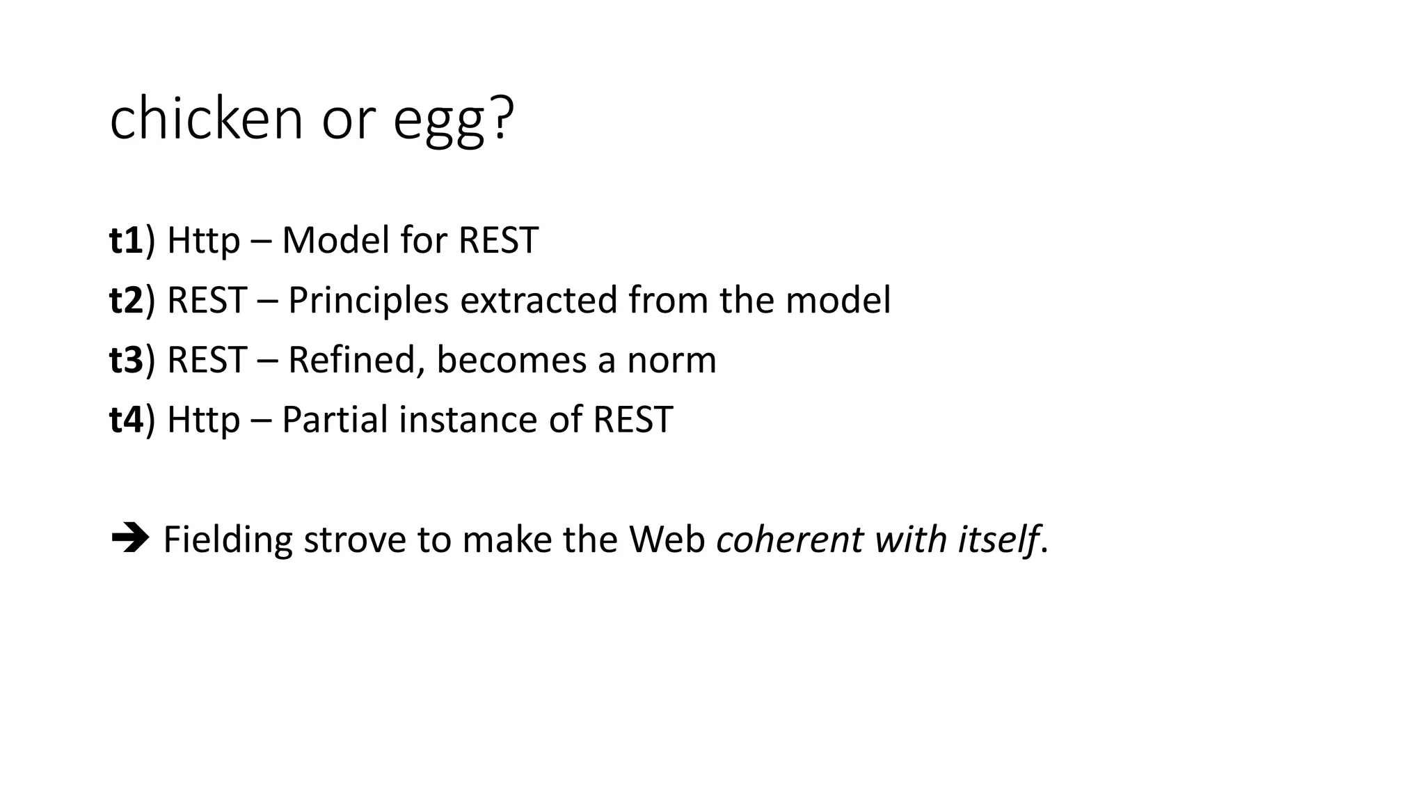 REST
fixing the a posteriori essence of the Web
 