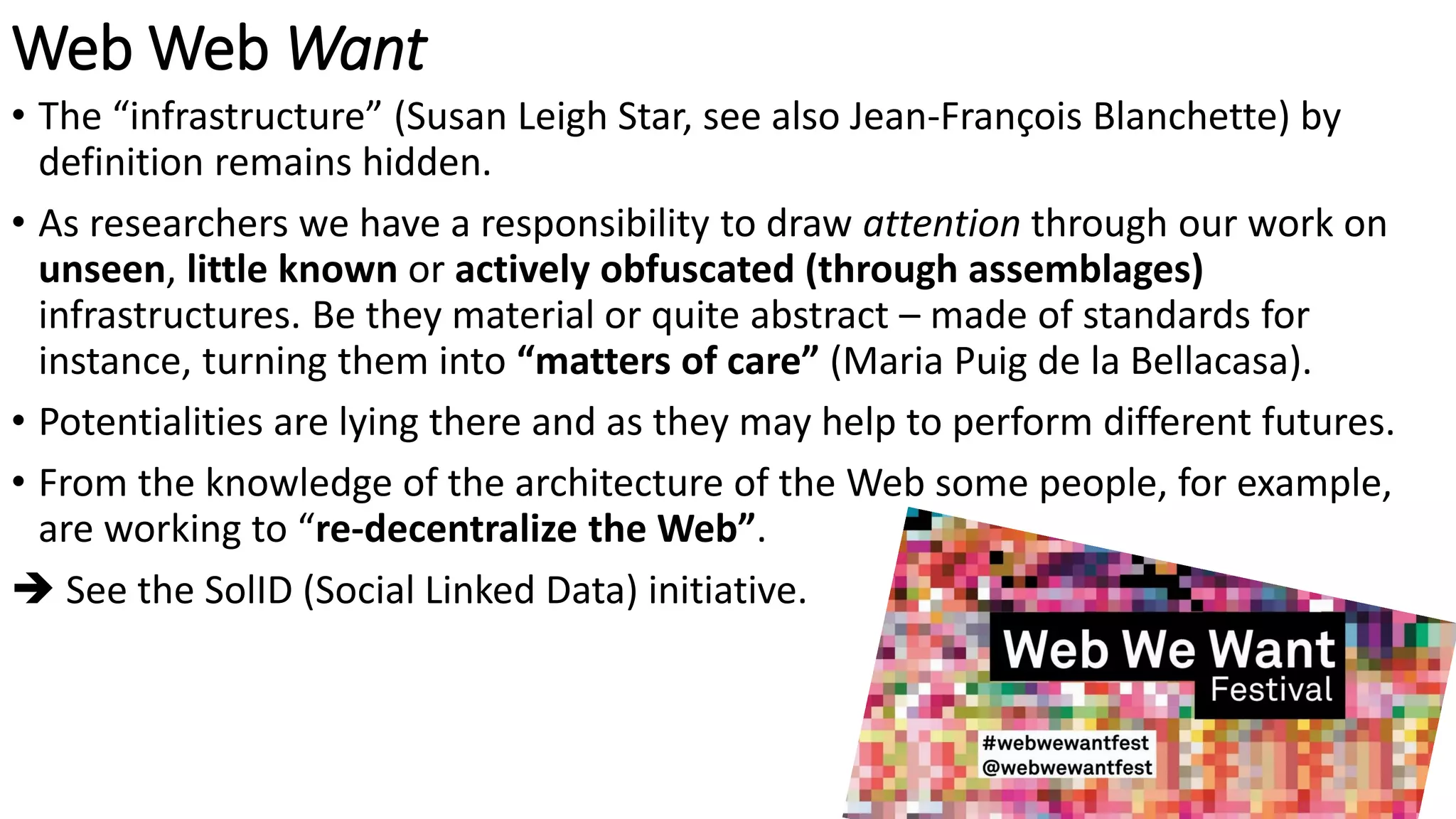 definitly a hierarchy in the core concepts
URI > HTTP > HTMLuniversal scheme content negotiation
F
 