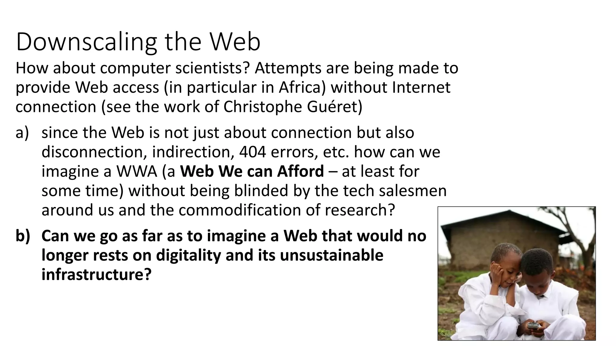 a Web of calculus
“We have the potential for every HTML document to be a computer — and
for it to be programmable. Because the thing about a Turing complete
computer is that … anything you can imagine doing, you should be able to
program.” (Tim Berners-Lee, 2015)
This is actually what Ethereum has been doing for a few years now and
branded as genuine Web 3.0.
F
 