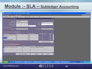 64
Module :- SLA – Subledger Accounting
 