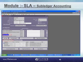 65
Module :- SLA – Subledger Accounting
 