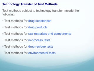 TECHNOLOGY TRANSFER PROCESS IN PHARMACEUTICAL INDUSTRIES ( IP-2/ UNIT 2 ...