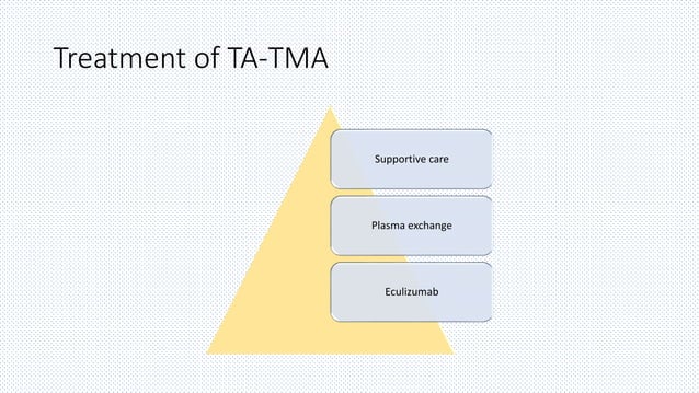 Thrombotic microangiopathy post Bone marrow transplant(TA-TMA) | PPT