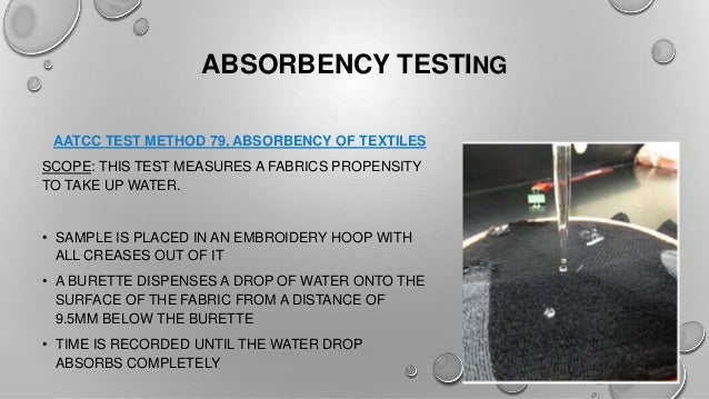 How To Test Absorbency Of A Fabric